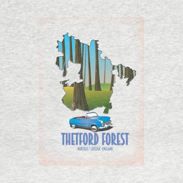 Thetford Forest Norfolk Suffolk England map by nickemporium1